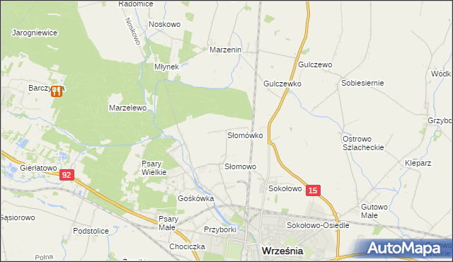 mapa Słomówko, Słomówko na mapie Targeo