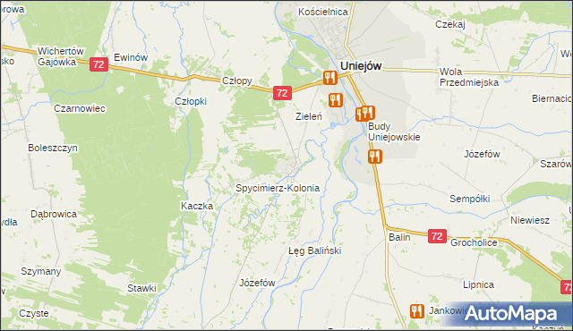 mapa Spycimierz, Spycimierz na mapie Targeo