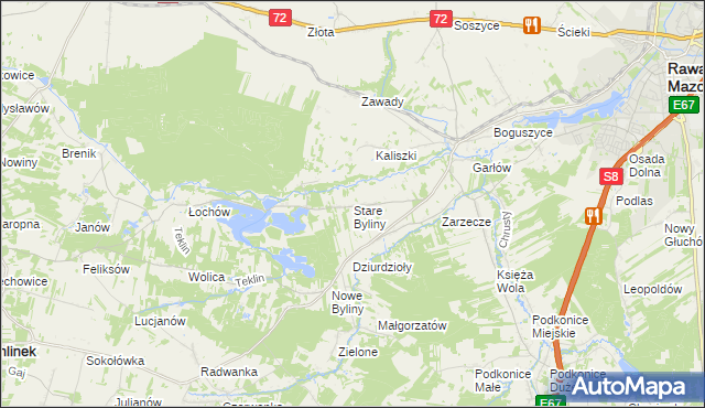 mapa Stare Byliny, Stare Byliny na mapie Targeo
