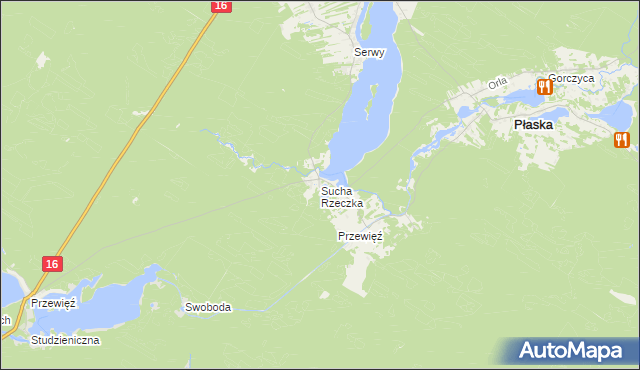 mapa Sucha Rzeczka, Sucha Rzeczka na mapie Targeo