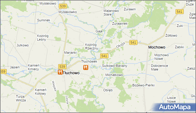 mapa Sulkowo Rzeczne, Sulkowo Rzeczne na mapie Targeo