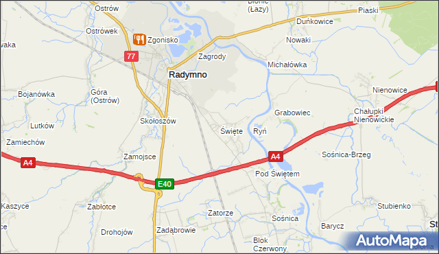 mapa Święte gmina Radymno, Święte gmina Radymno na mapie Targeo