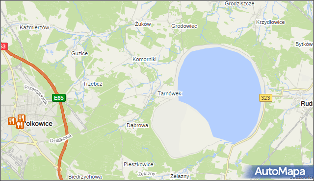 mapa Tarnówek gmina Polkowice, Tarnówek gmina Polkowice na mapie Targeo