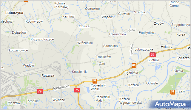 mapa Tropiszów, Tropiszów na mapie Targeo