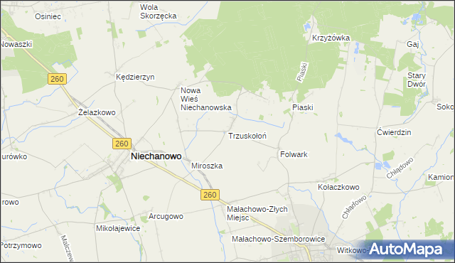 mapa Trzuskołoń, Trzuskołoń na mapie Targeo