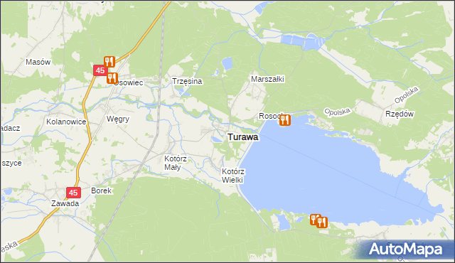 mapa Turawa, Turawa na mapie Targeo