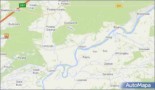 mapa Udrzyn, Udrzyn na mapie Targeo