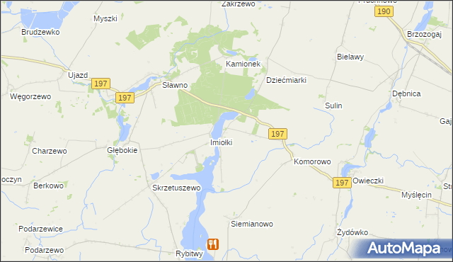 mapa Waliszewo gmina Kłecko, Waliszewo gmina Kłecko na mapie Targeo