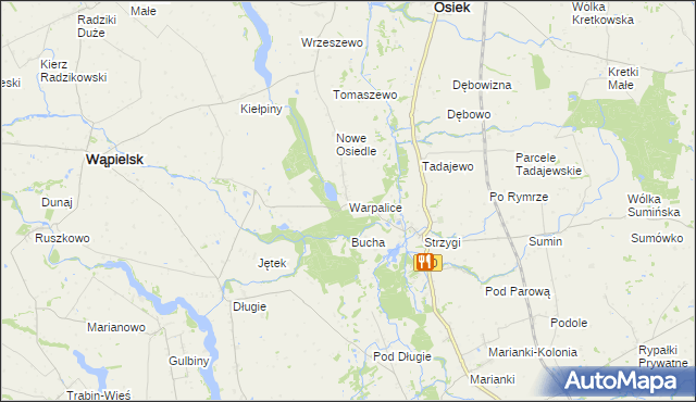 mapa Warpalice, Warpalice na mapie Targeo