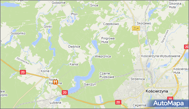 mapa Wieprznica, Wieprznica na mapie Targeo