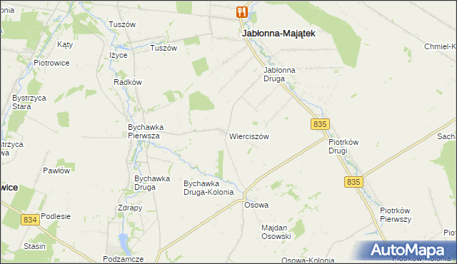 mapa Wierciszów, Wierciszów na mapie Targeo