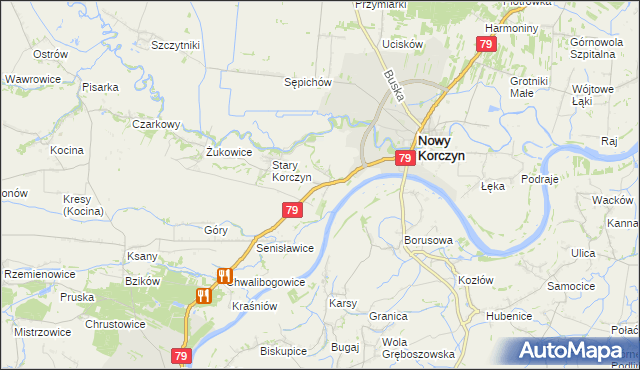 mapa Winiary Dolne, Winiary Dolne na mapie Targeo