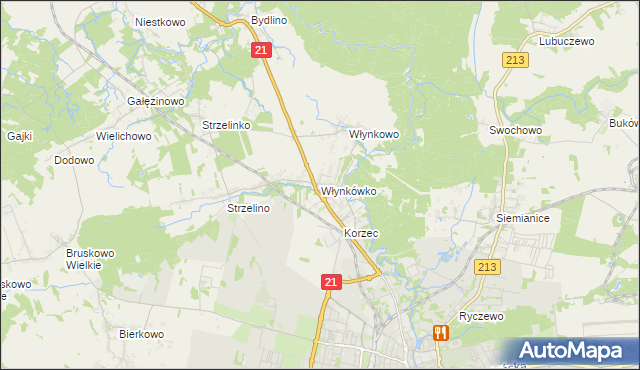 mapa Włynkówko, Włynkówko na mapie Targeo