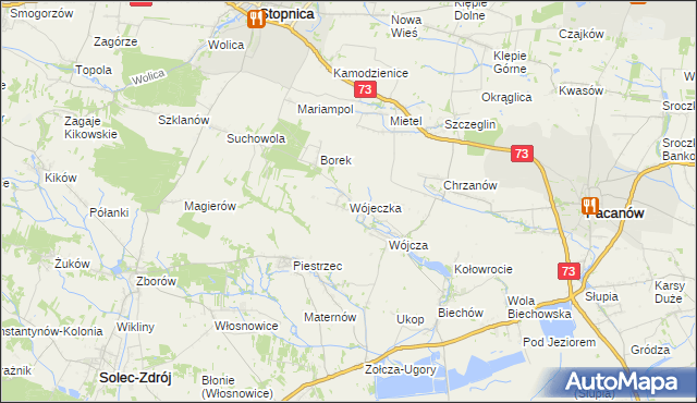 mapa Wójeczka, Wójeczka na mapie Targeo