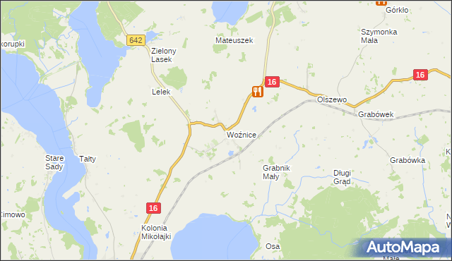 mapa Woźnice, Woźnice na mapie Targeo