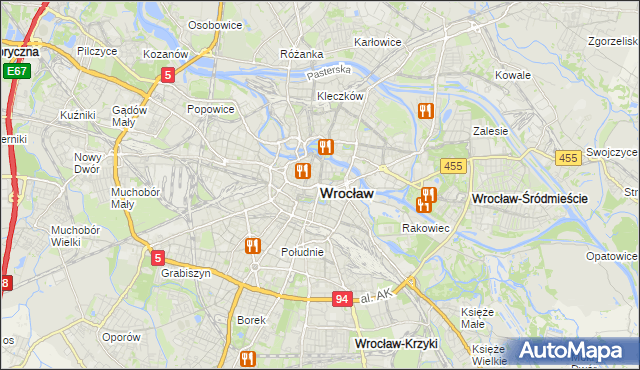 mapa Wrocławia, Wrocław na mapie Targeo