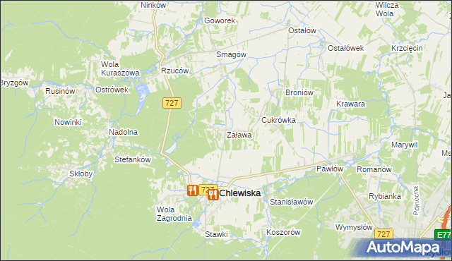 mapa Zaława, Zaława na mapie Targeo