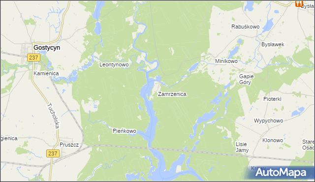 mapa Zamrzenica, Zamrzenica na mapie Targeo