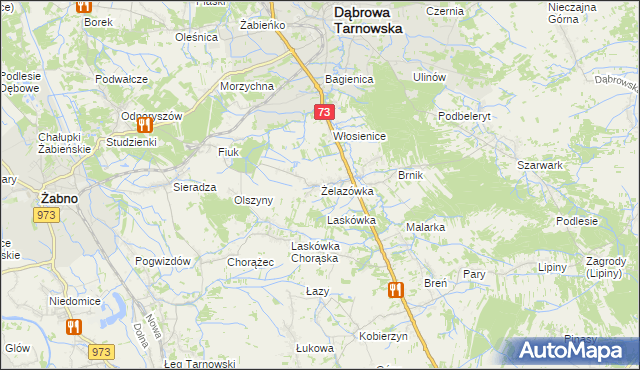 mapa Żelazówka, Żelazówka na mapie Targeo