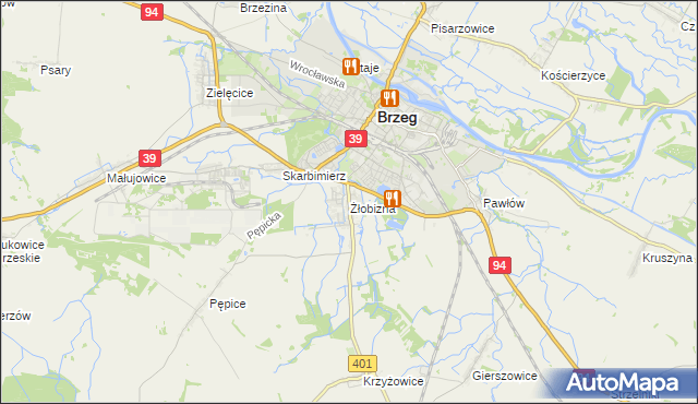 mapa Żłobizna, Żłobizna na mapie Targeo