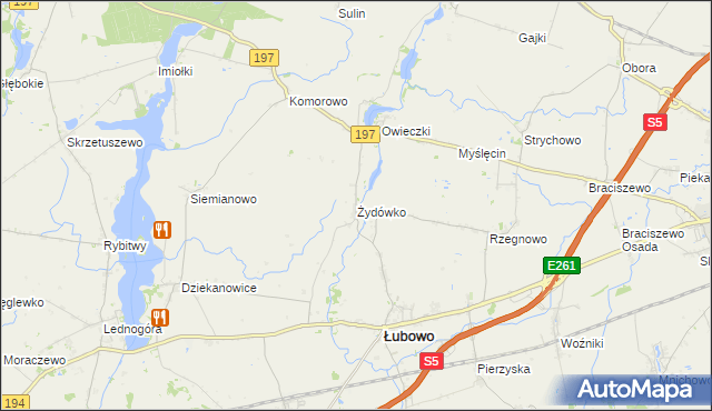 mapa Żydówko, Żydówko na mapie Targeo