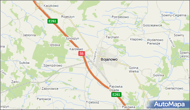 mapa Gołaszyn gmina Bojanowo, Gołaszyn gmina Bojanowo na mapie Targeo