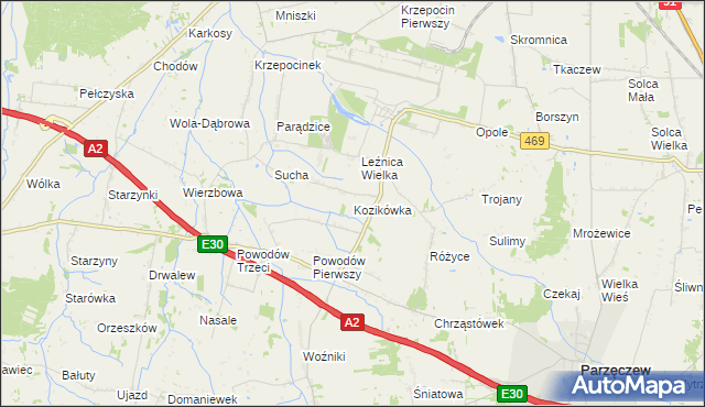 mapa Kozikówka, Kozikówka na mapie Targeo