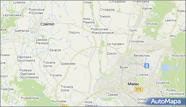 mapa Rzędzianowice, Rzędzianowice na mapie Targeo