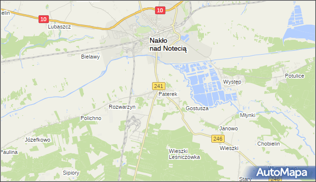 mapa Paterek, Paterek na mapie Targeo