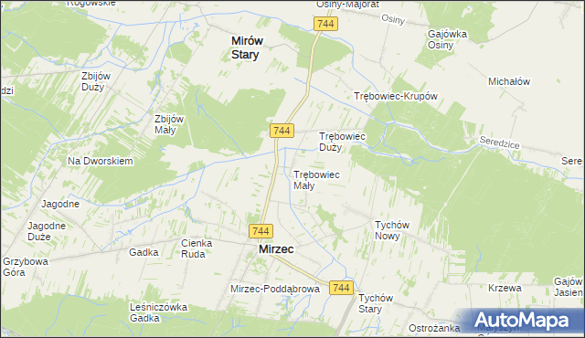 mapa Trębowiec Mały, Trębowiec Mały na mapie Targeo