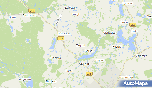 mapa Zagozd, Zagozd na mapie Targeo