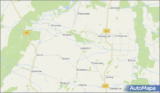 mapa Łagiszyn, Łagiszyn na mapie Targeo