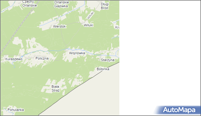 mapa Starzyna, Starzyna na mapie Targeo