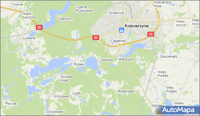 mapa Szarlota, Szarlota na mapie Targeo