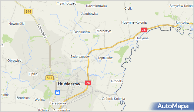 mapa Teptiuków, Teptiuków na mapie Targeo