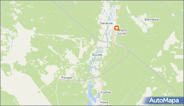 mapa Buczek gmina Szprotawa, Buczek gmina Szprotawa na mapie Targeo