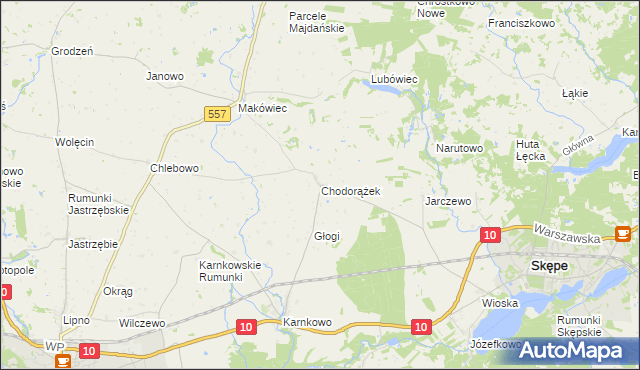 mapa Chodorążek, Chodorążek na mapie Targeo