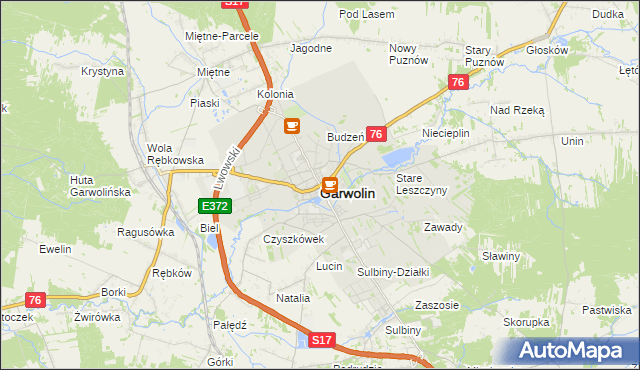 mapa Garwolin, Garwolin na mapie Targeo