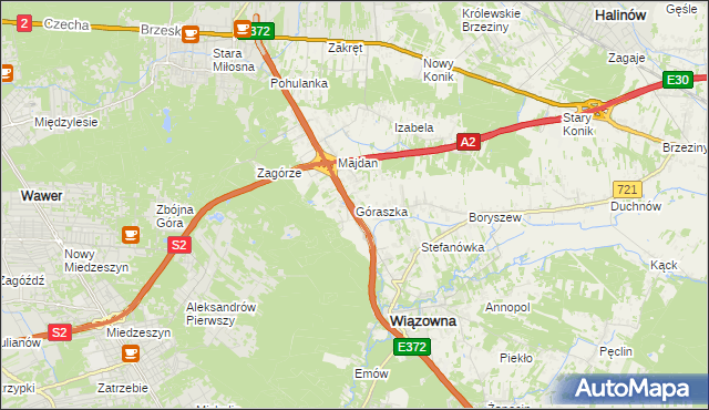 mapa Góraszka, Góraszka na mapie Targeo