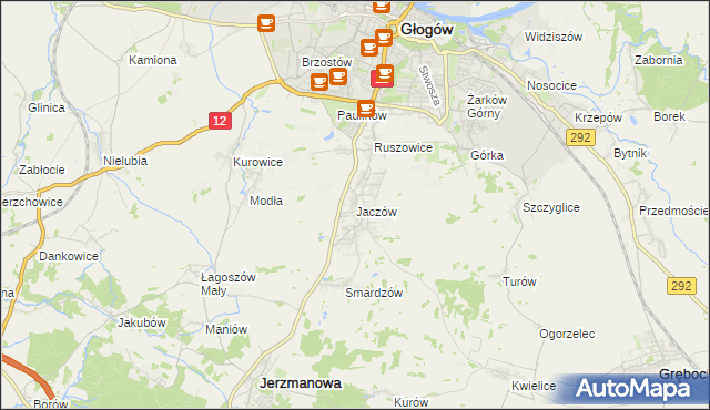 mapa Jaczów, Jaczów na mapie Targeo