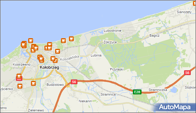 mapa Kądzielno, Kądzielno na mapie Targeo