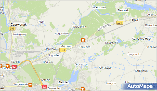 mapa Kobylnica gmina Swarzędz, Kobylnica gmina Swarzędz na mapie Targeo