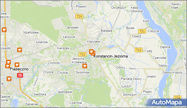 mapa Konstancin-Jeziorna, Konstancin-Jeziorna na mapie Targeo