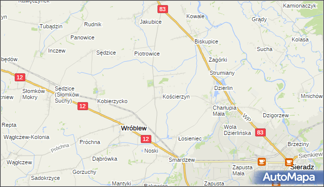 mapa Kościerzyn, Kościerzyn na mapie Targeo