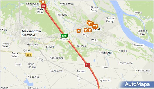 mapa Kuczek, Kuczek na mapie Targeo