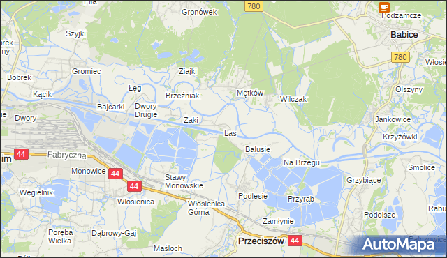 mapa Las gmina Przeciszów, Las gmina Przeciszów na mapie Targeo