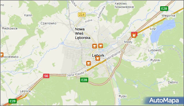 mapa Lębork, Lębork na mapie Targeo