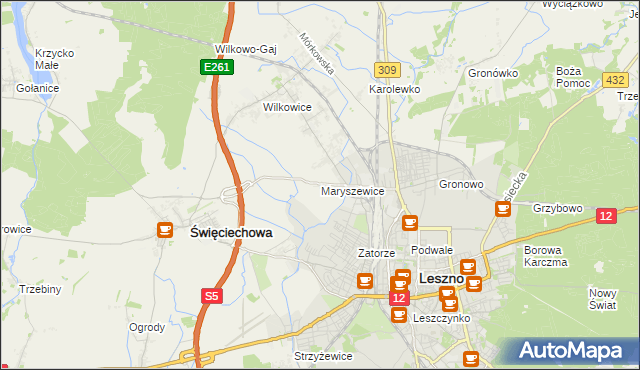 mapa Maryszewice, Maryszewice na mapie Targeo