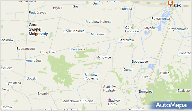 mapa Mchowice, Mchowice na mapie Targeo