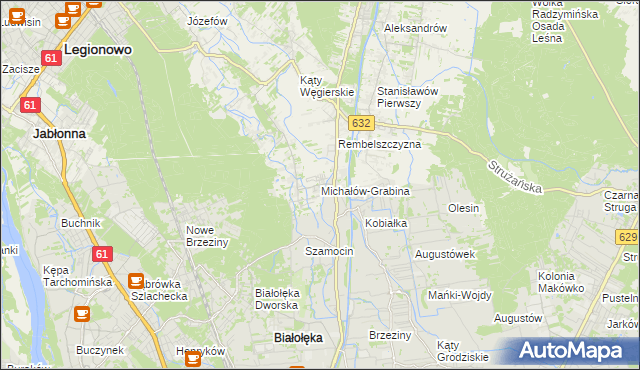 mapa Michałów-Grabina, Michałów-Grabina na mapie Targeo